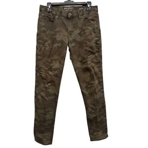 Banana Republic Travel Jean Mens 31x32 Slim Fit Camouflage Olive Green Pants